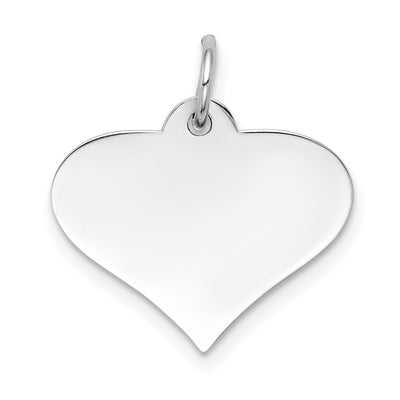 14K white gold disc charm