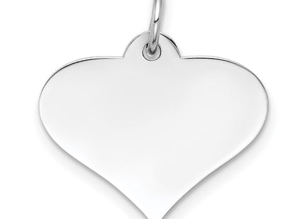 14K white gold disc charm
