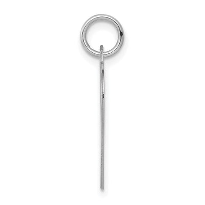 14K White Gold Plain .018 Gauge Engraveable Heart Disc Charm, 22 x 22mm