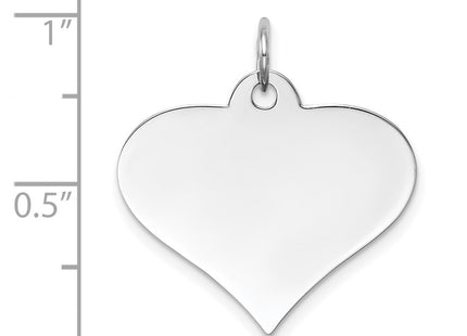 14K white gold disc charm, another view