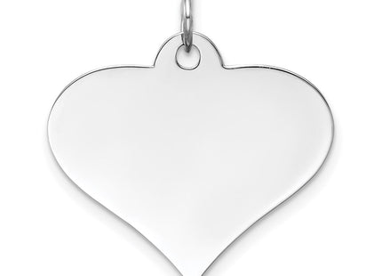 14K white gold disc charm