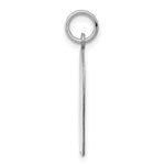 14K White Plain Medium.013 Depth Facing Left Engravable Girl Charm, 27 x 17mm view