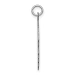 14K White Plain Large.018 Depth Facing Right Engravable Boy Charm view