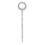 14K White Plain Large.011 Depth Facing Right Engravable Girl Charm view