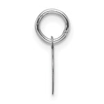 14K White Gold Plain .013 Gauge Round Engravable Disc Charm, 13.2 x 7.5mm view