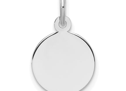 14K white gold disc charm