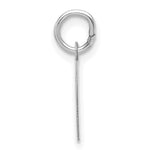 14K White Gold Plain .013 Gauge Round Engravable Disc Charm, 16.2 x 10.6mm view