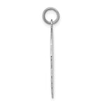 14K White Plain Large.018 Depth Facing Left Engravable Boy Charm view