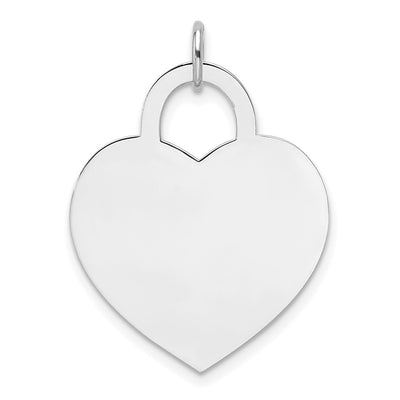 14K white gold heart pendants & charm