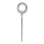 14K White Gold Plain .011 Gauge Rectangular Engravable Charm, 19.5 x 8mm view
