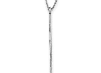 14K white gold cross pendant, alternate view