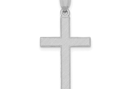 14K white gold cross pendant