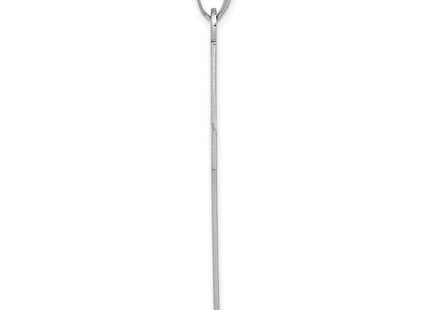 14K white gold cross pendant, alternate view