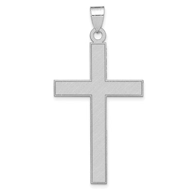 14K white gold cross pendant