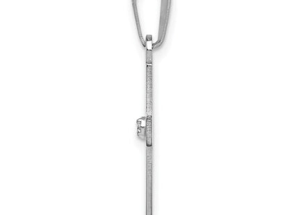 14k White Gold .. Diamond Cross Pendant (Style XWR38)