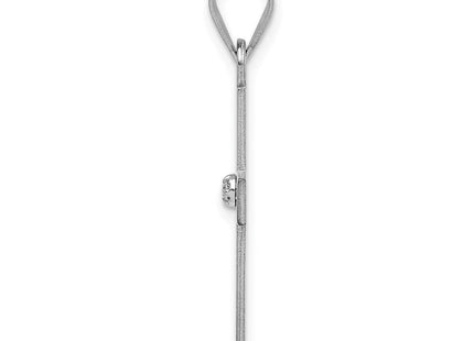14k White Gold .. Diamond Cross Pendant (Style XWR39)