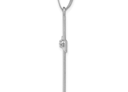 14k White Gold .. Diamond Cross Pendant (Style XWR40)