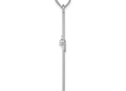 14k White Gold .. Diamond Cross Pendant (Style XWR41)