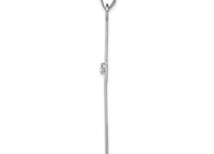 14k White Gold .. Diamond Cross Pendant (Style XWR42)