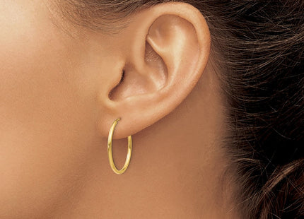 14k Polished Round Endless Hoop Earrings (Style XY1160)