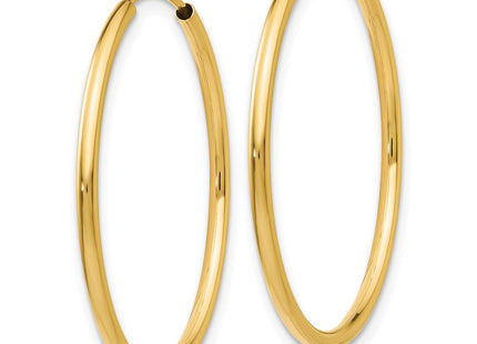 14k Polished Round Endless Hoop Earrings (Style XY1161)