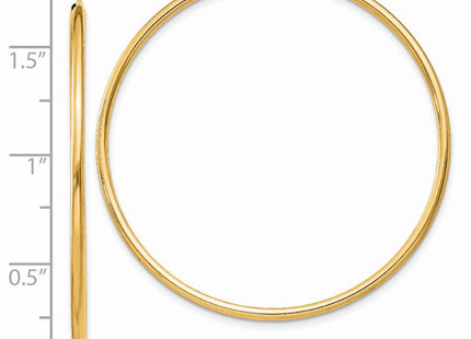 14k Polished Round Endless Hoop Earrings (Style XY1164)
