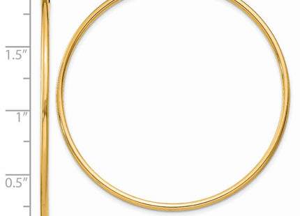 14k Polished Round Endless Hoop Earrings (Style XY1165)