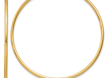 14k Polished Round Endless Hoop Earrings (Style XY1165)
