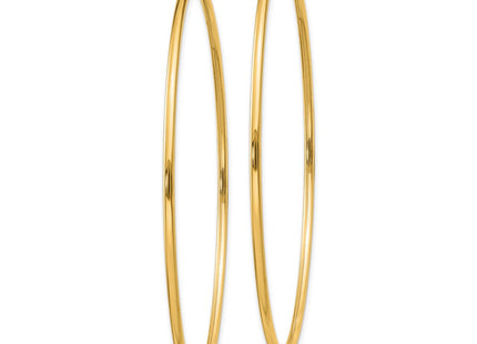 14k Polished Round Endless Hoop Earrings (Style XY1167)