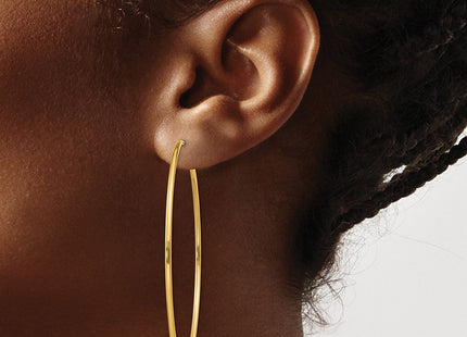 14k Polished Round Endless Hoop Earrings (Style XY1167)