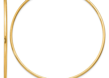 14k Polished Round Endless Hoop Earrings (Style XY1167)