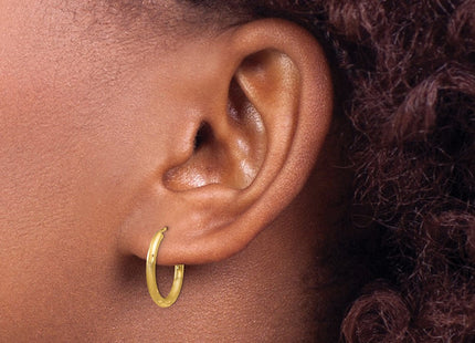 14k Satin Diamond-cut Endless Hoop Earrings (Style XY1176)