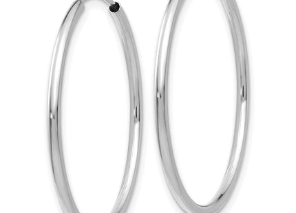 14k White Gold Polished Endless Hoop Earrings (Style XY1185)