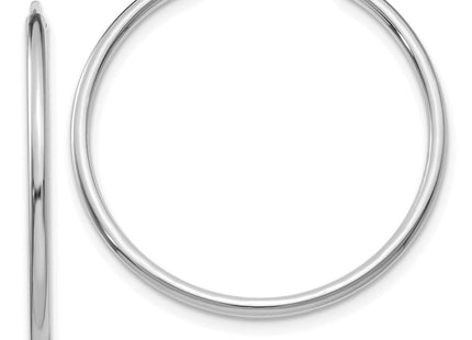 14k White Gold Polished Endless Hoop Earrings (Style XY1185)