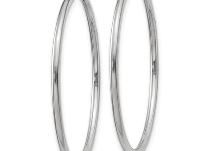 14k White Gold Polished Endless Hoop Earrings (Style XY1186)