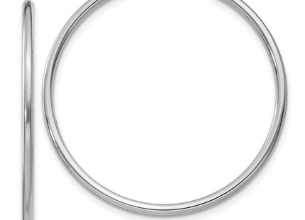 14k White Gold Polished Endless Hoop Earrings (Style XY1186)