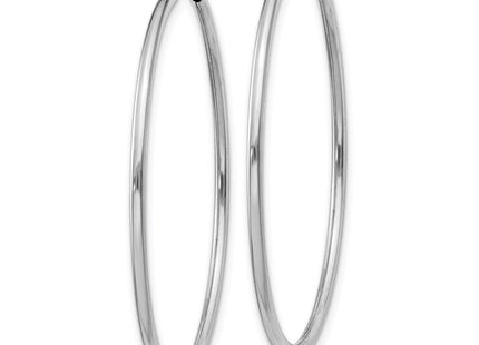 14k White Gold Polished Endless Hoop Earrings (Style XY1187)