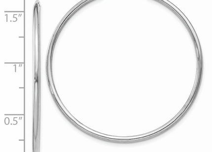 14k White Gold Polished Endless Hoop Earrings (Style XY1187)
