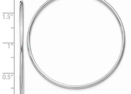 14k White Gold Polished Endless Hoop Earrings (Style XY1188)