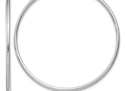 14k White Gold Polished Endless Hoop Earrings (Style XY1188)
