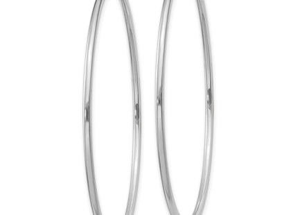 14k White Gold Polished Endless Hoop Earrings (Style XY1189)