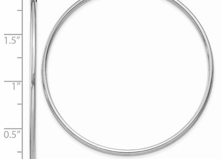 14k White Gold Polished Endless Hoop Earrings (Style XY1189)