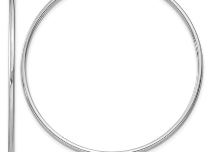 14k White Gold Polished Endless Hoop Earrings (Style XY1189)