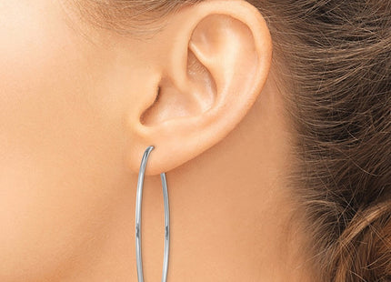 14k White Gold Polished Endless Hoop Earrings (Style XY1190)