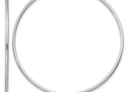 14k White Gold Polished Endless Hoop Earrings (Style XY1190)