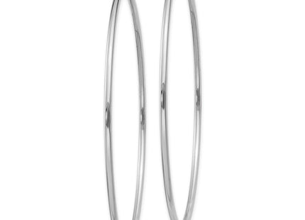 14k White Gold Polished Endless Hoop Earrings (Style XY1191)
