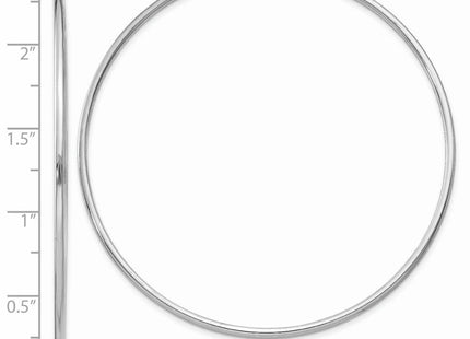14k White Gold Polished Endless Hoop Earrings (Style XY1191)