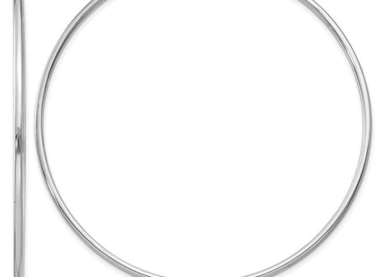 14k White Gold Polished Endless Hoop Earrings (Style XY1191)