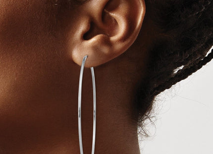 14k White Gold Polished Endless Hoop Earrings (Style XY1192)