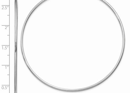 14k White Gold Polished Endless Hoop Earrings (Style XY1192)